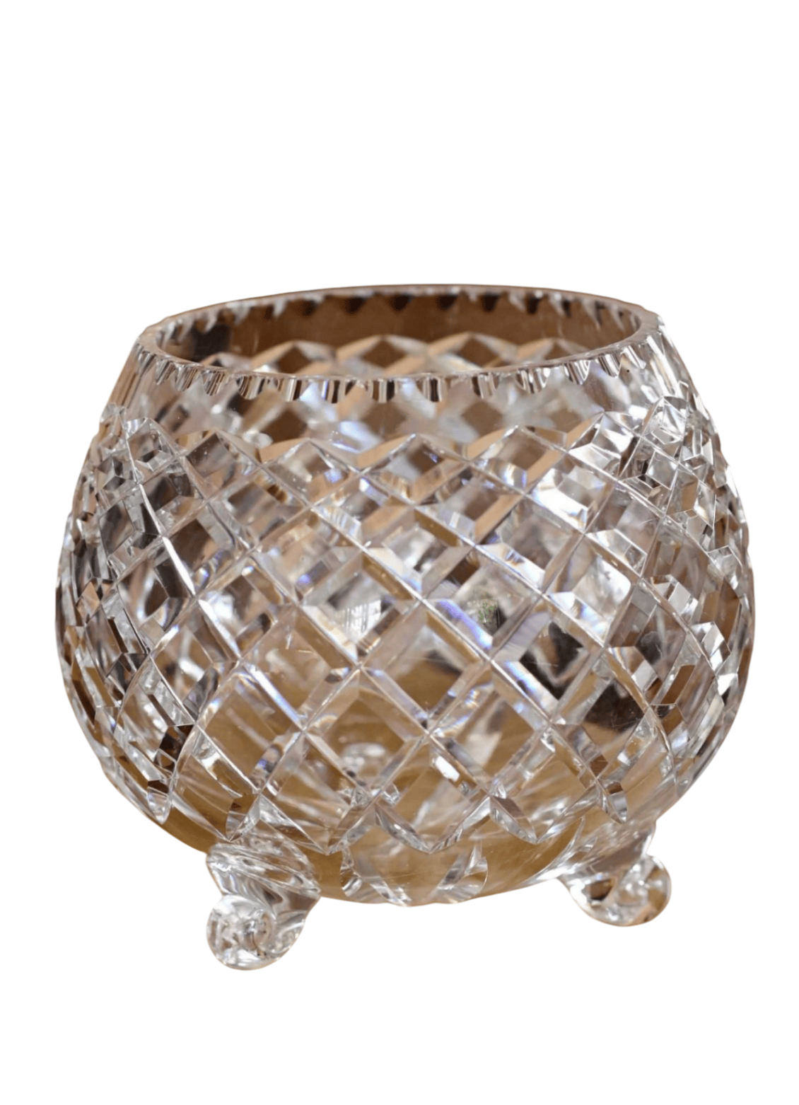 Large Cut Crystal Punch Bowl