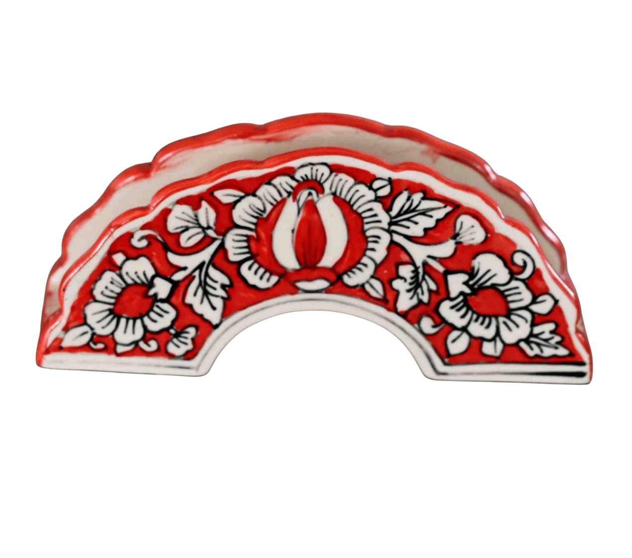 Painted Ceramic Napkin Holder