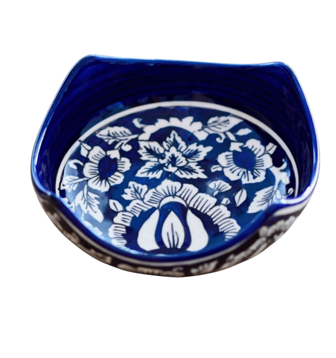 Painted Indian Bowl Blue and white