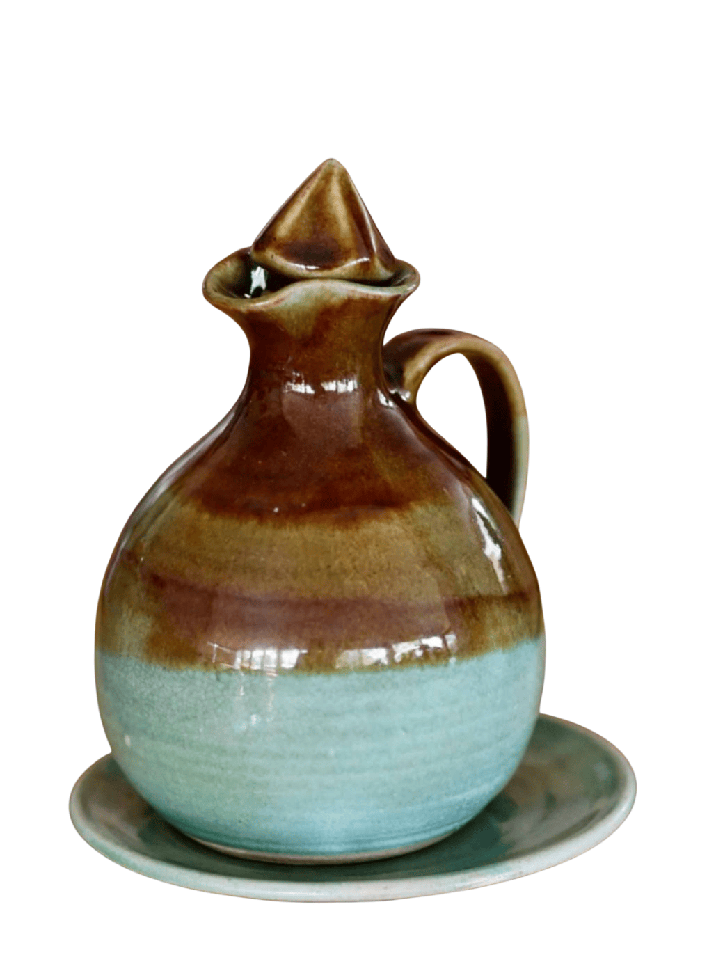 Handmade Vinegar Jug with Plate