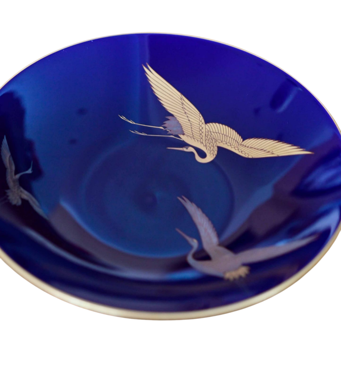 Koransha large bowl Cobalt and gold