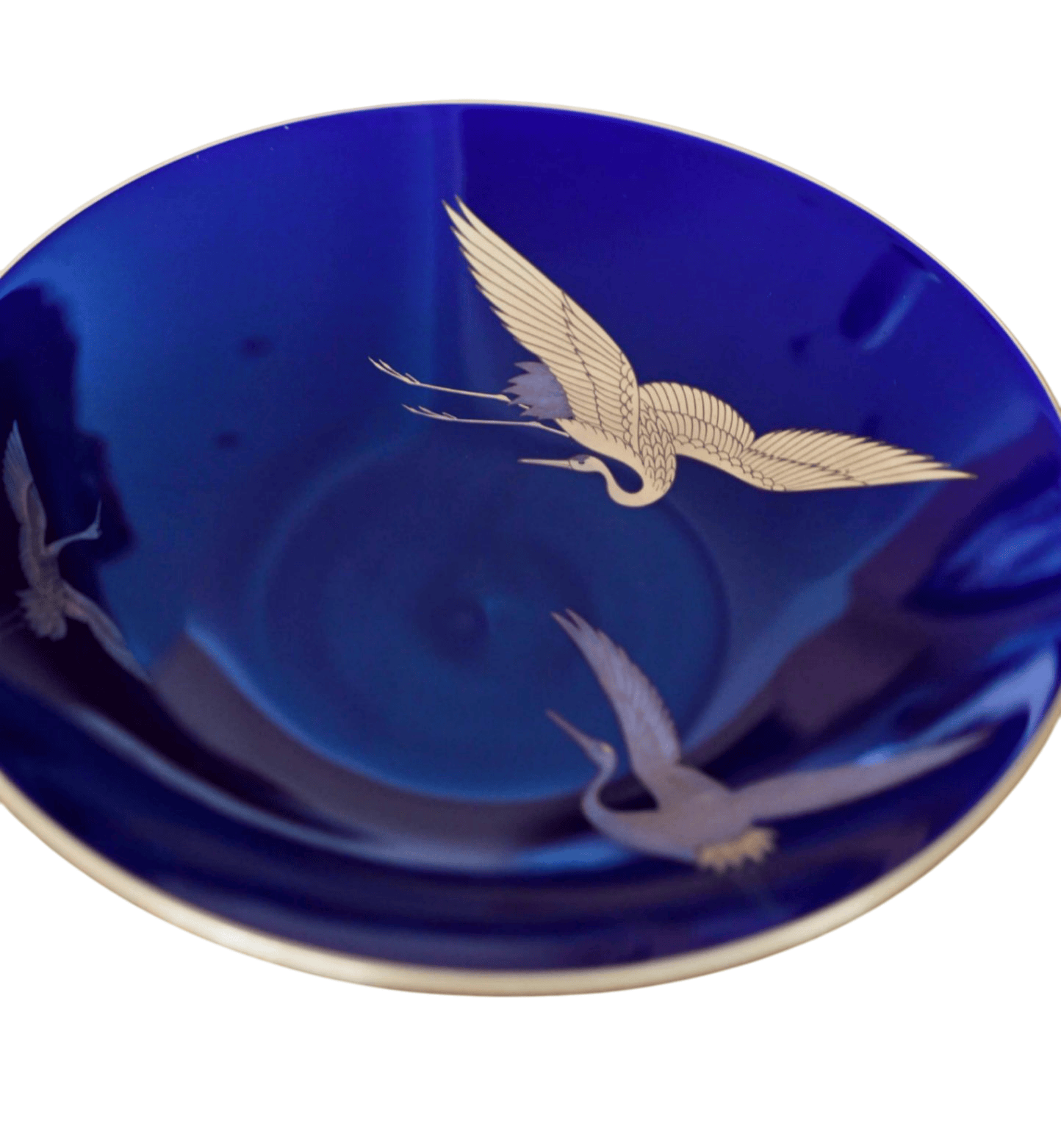 Koransha large bowl Cobalt and gold