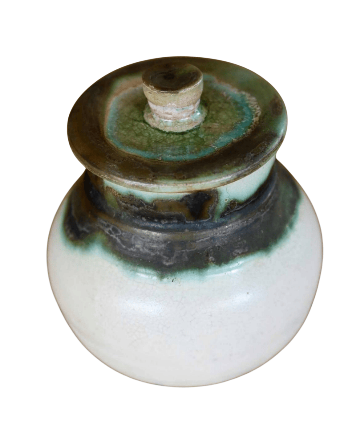 handmade pottery canister with lid