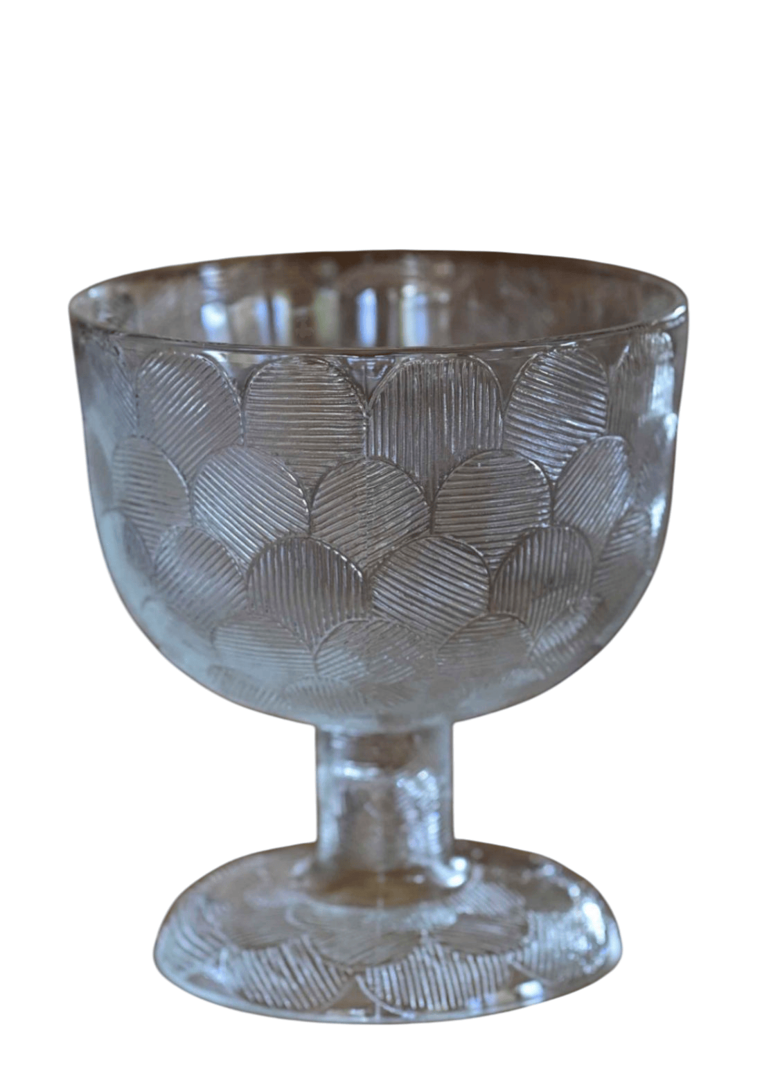 1960s Ilttala Scandinavian clear glass bowl