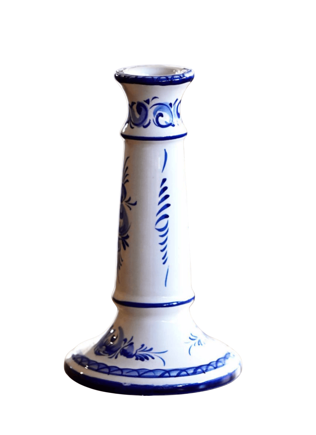 hand painted ceramic candle holder