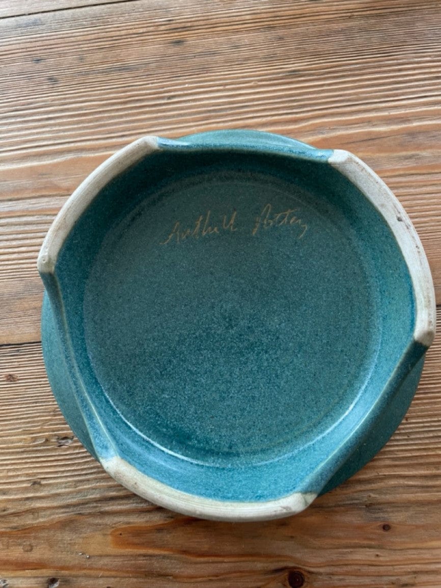 Vintage Anthill Pottery Trivet Teal