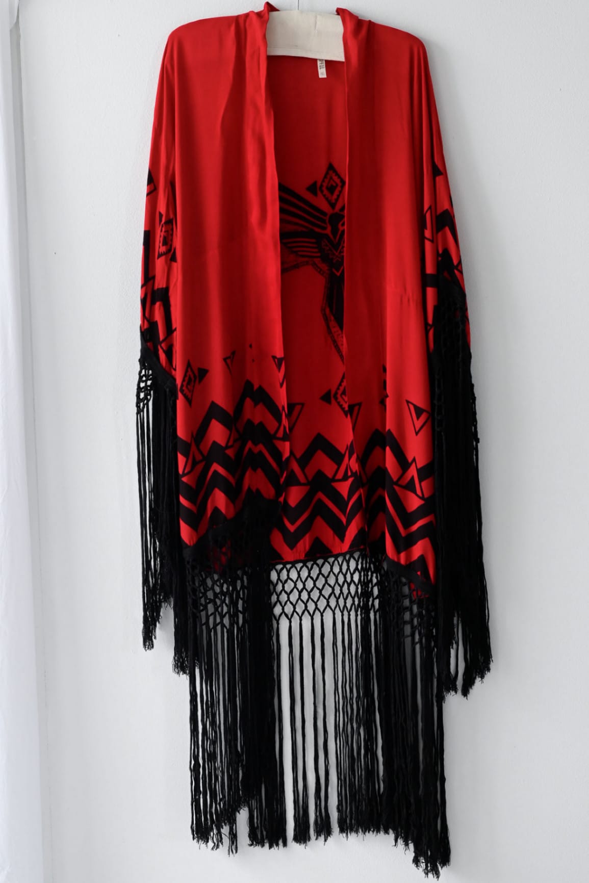 Spell rayon kimono with fringe - Pre-loved 2013