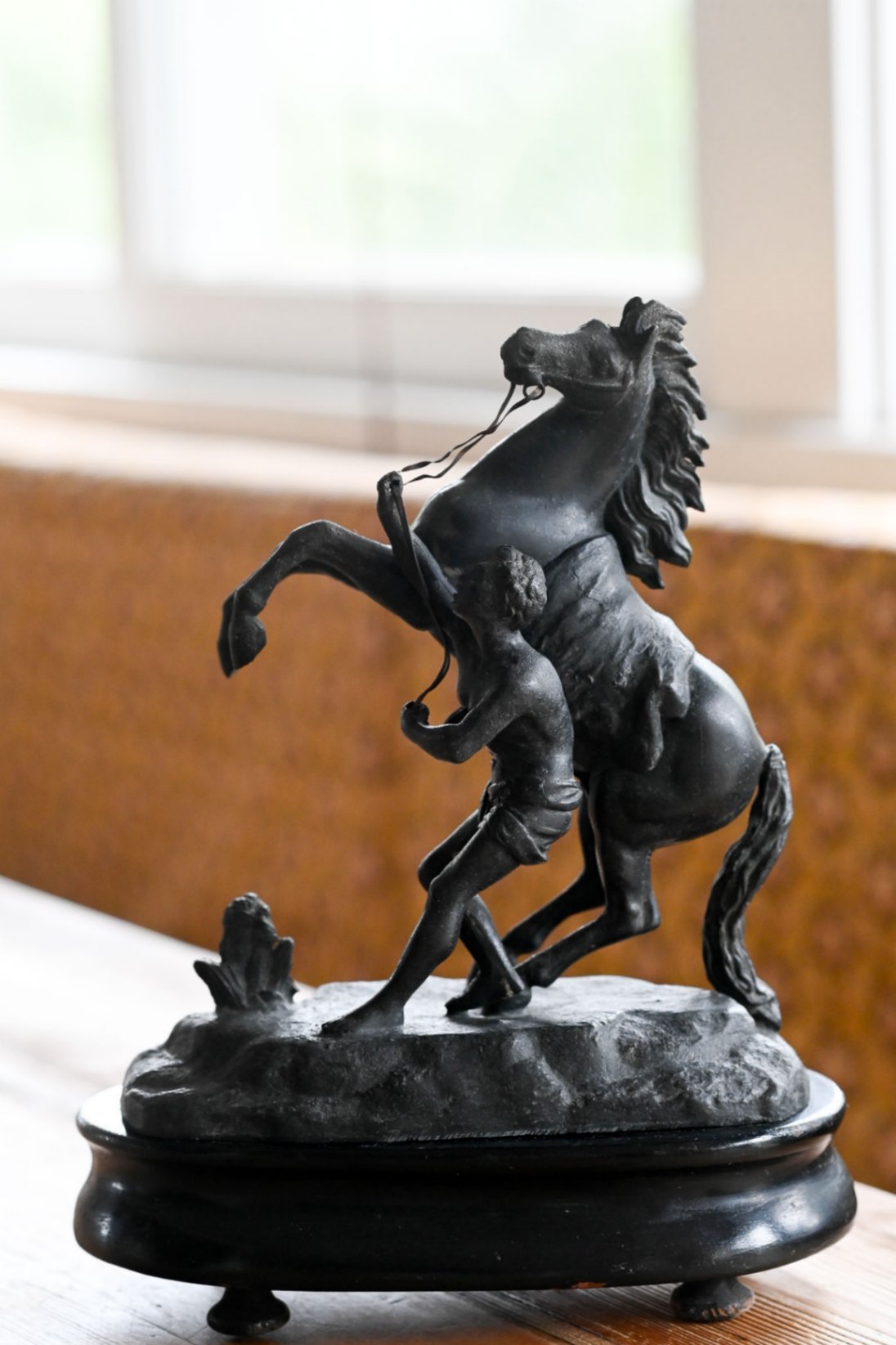 Vintage spelter reproduction "Marly Horses" sculpture by Guillaume Coustou.