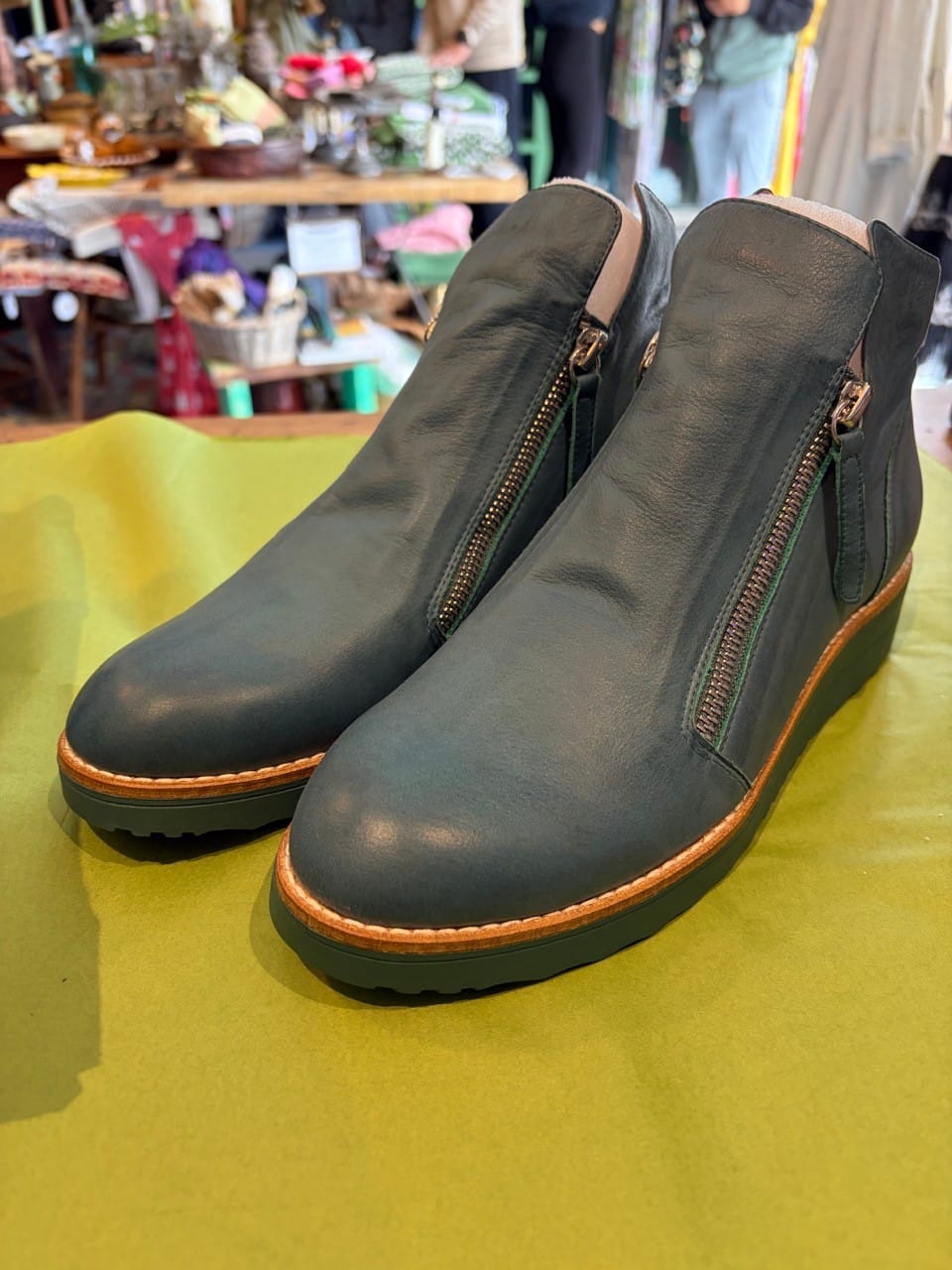 Top End boots Dark green