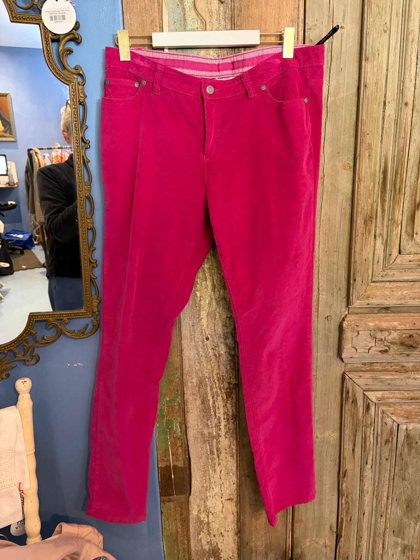 Laura Ashley bright pink corduroy jeans