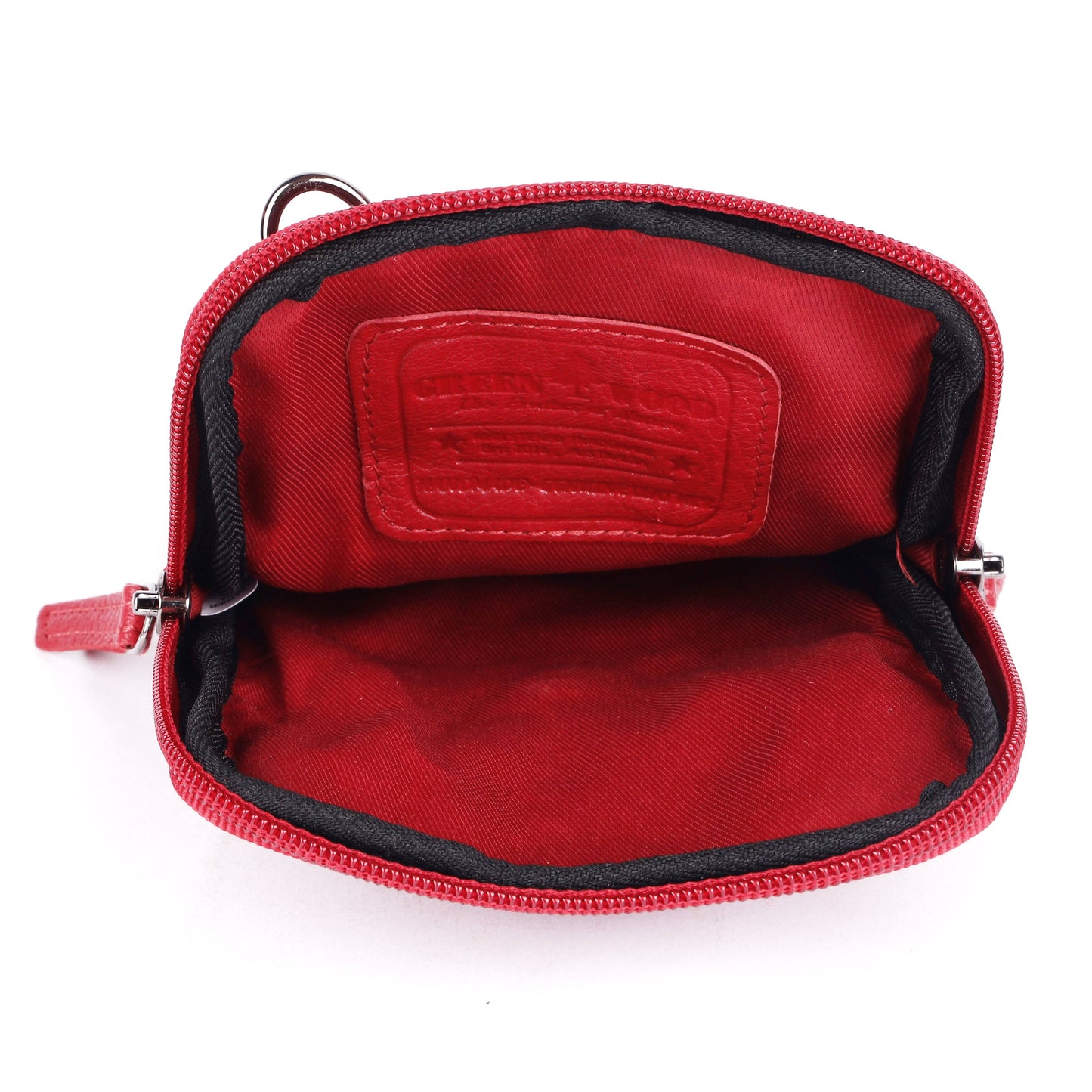 Greenwood Cleo Red Leather Phone Crossbody Bag