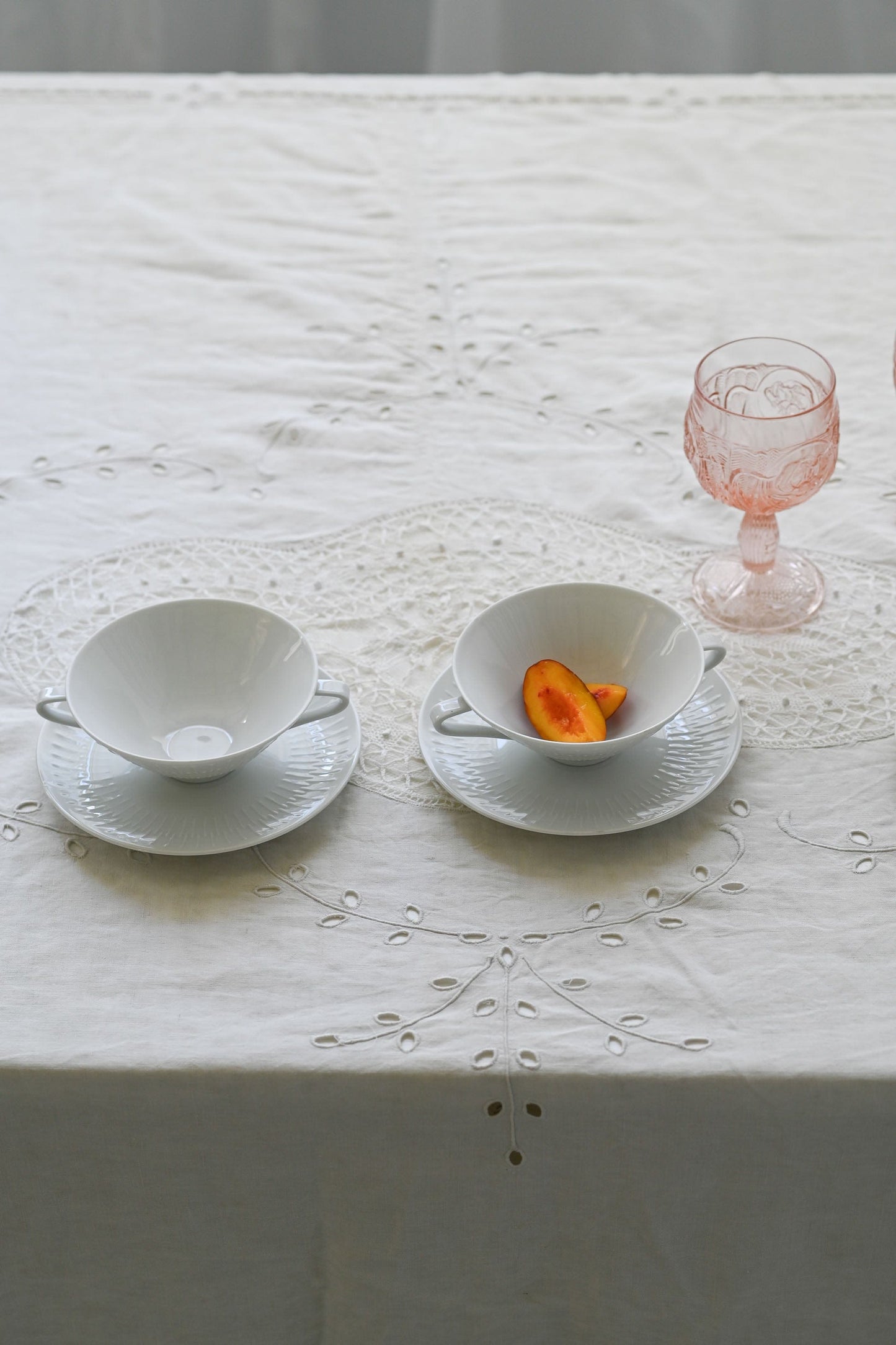 Vintage Apart by Hutschenreuther Rare footed soup bowl & saucer Set of 12