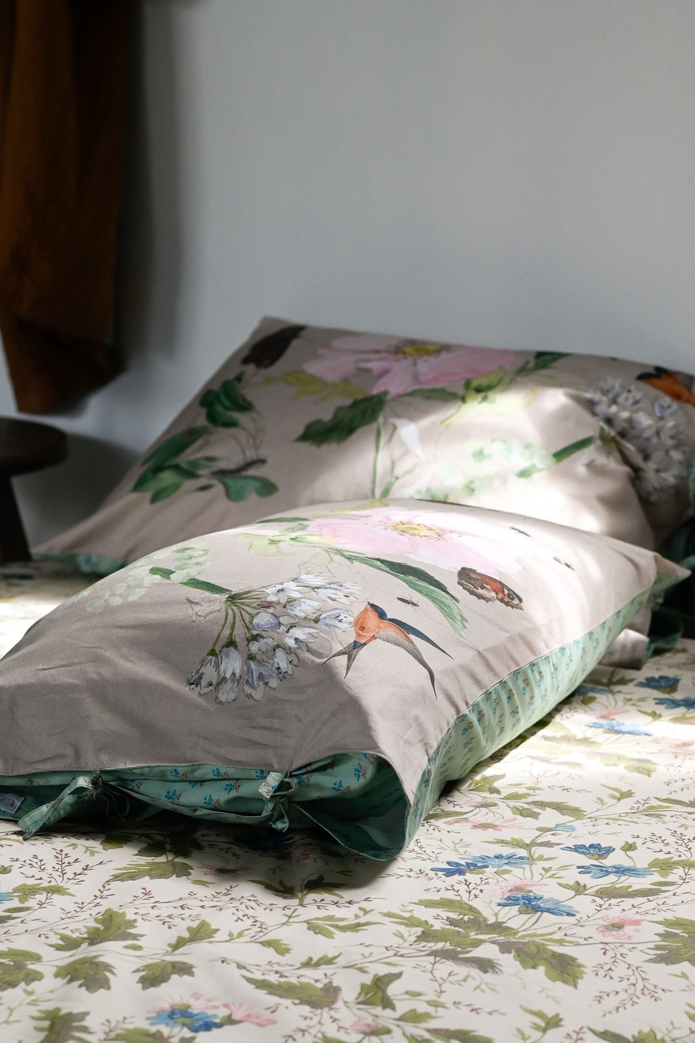 Springtime pillowcase set in organic cotton
