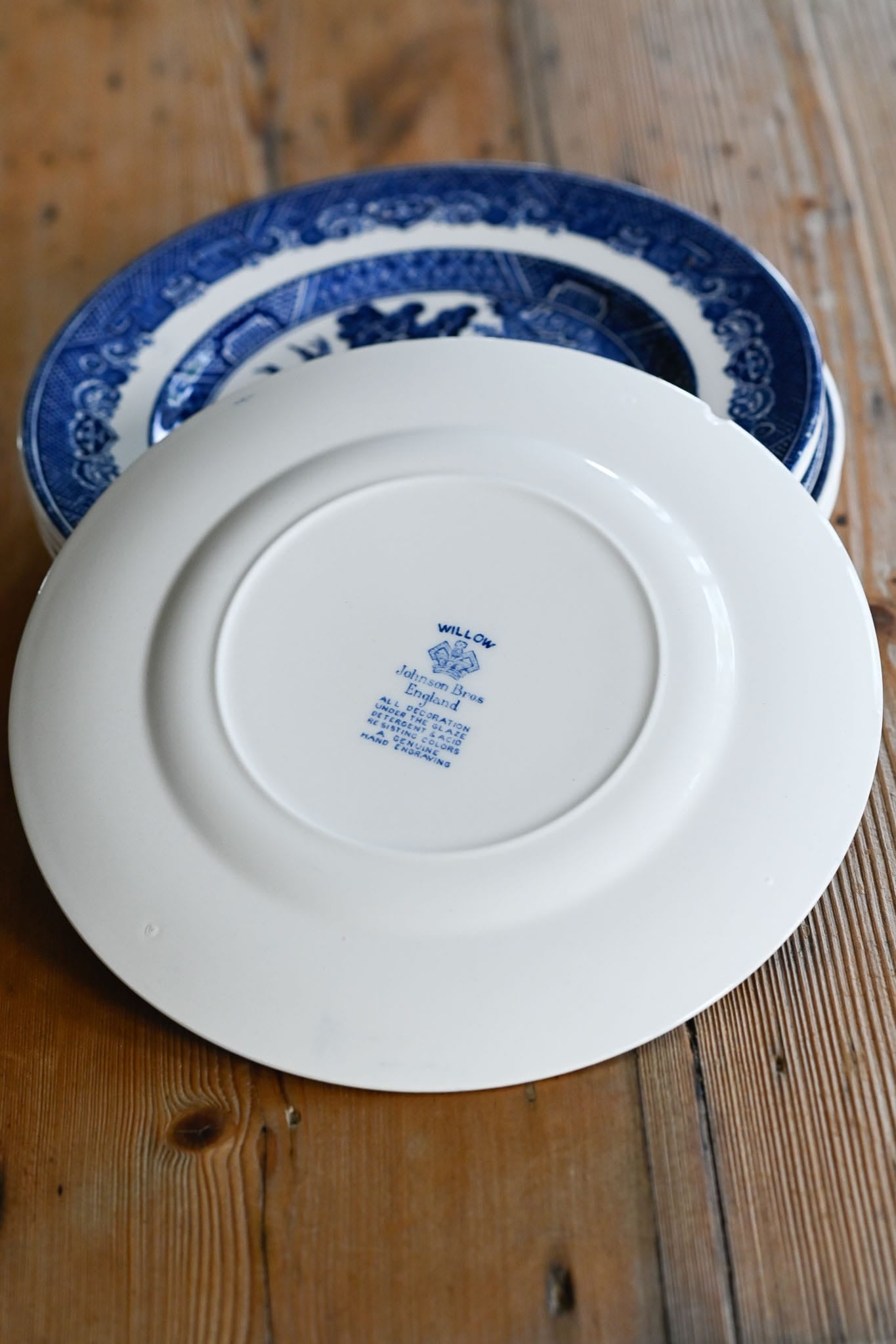 Johnson Bros Willow Pattern side plates set of 6