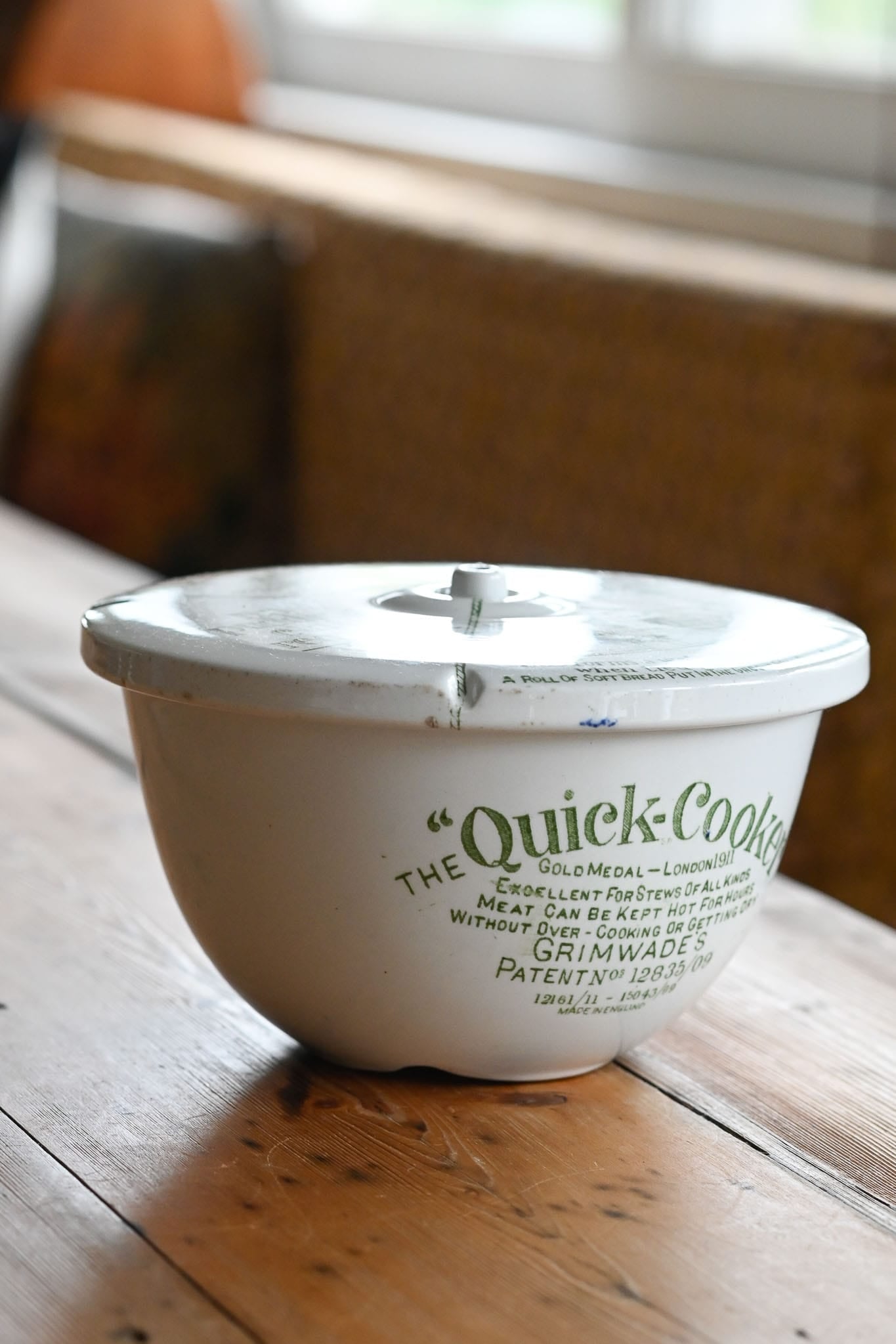The Grimwades Quick-Cooker vintage ceramic pudding bowl