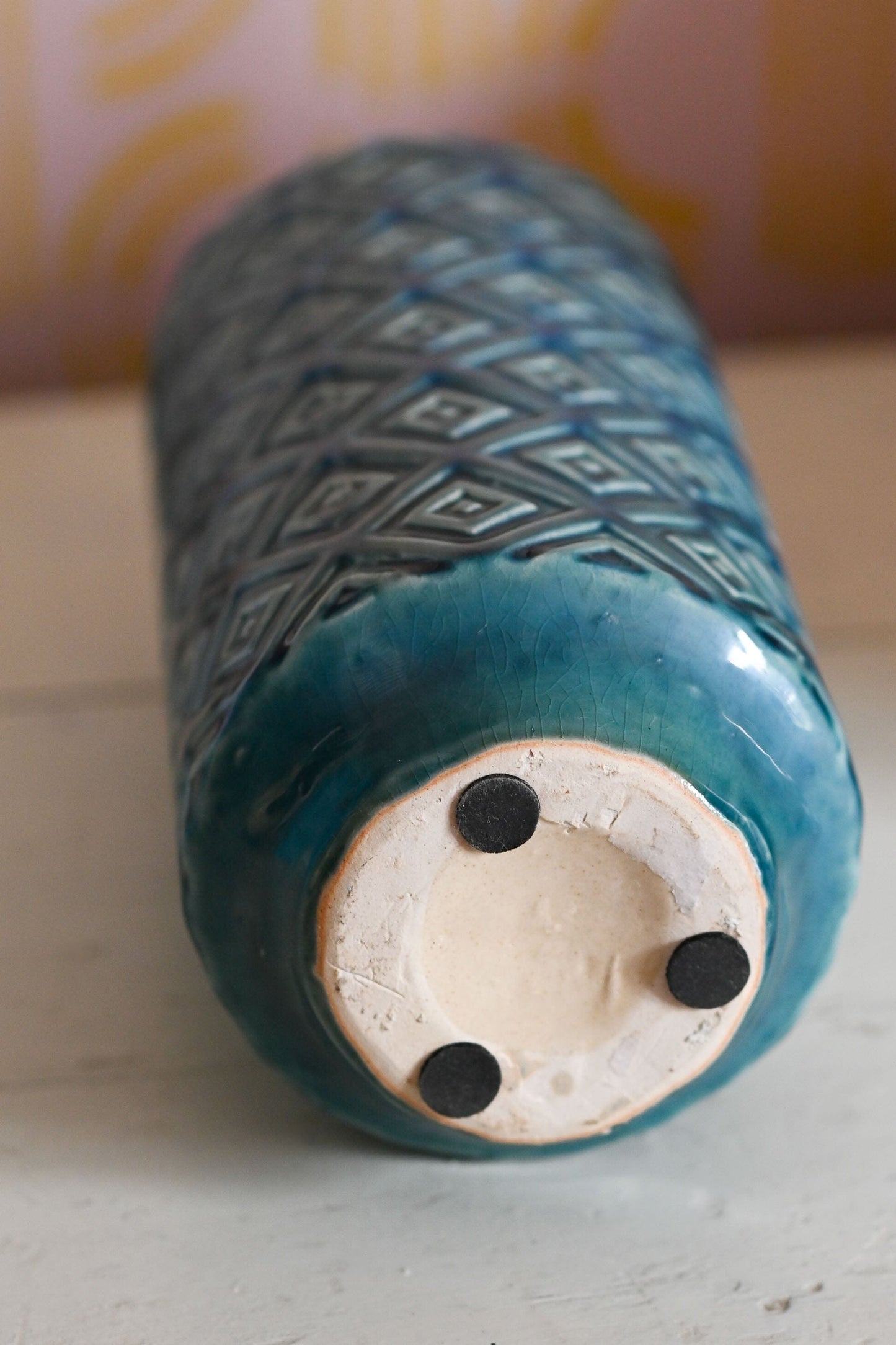 Vintage Bitossi-esque handmade pottery vase