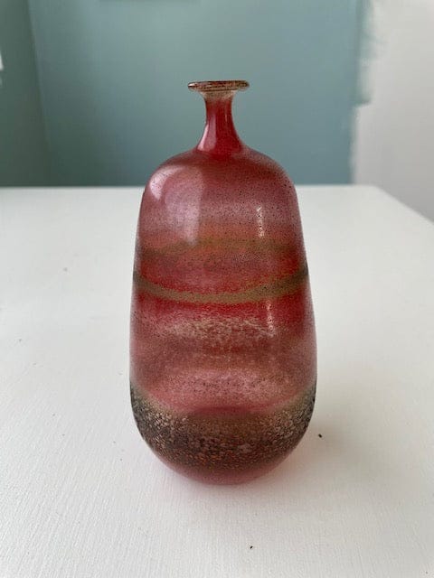 Vintage 70s Swiss iridescent vase