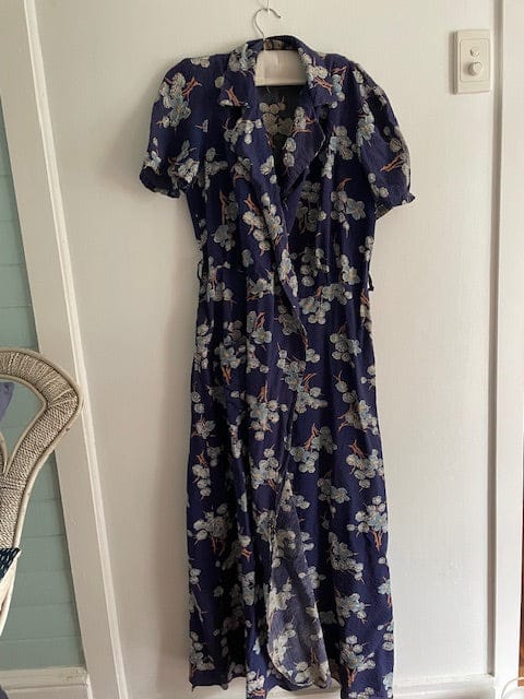 Vintage 1940s seersucker robe