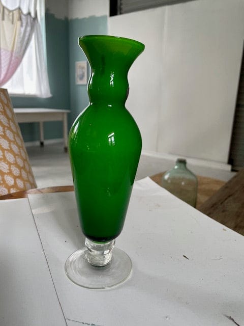 Vintage 1960s green vase