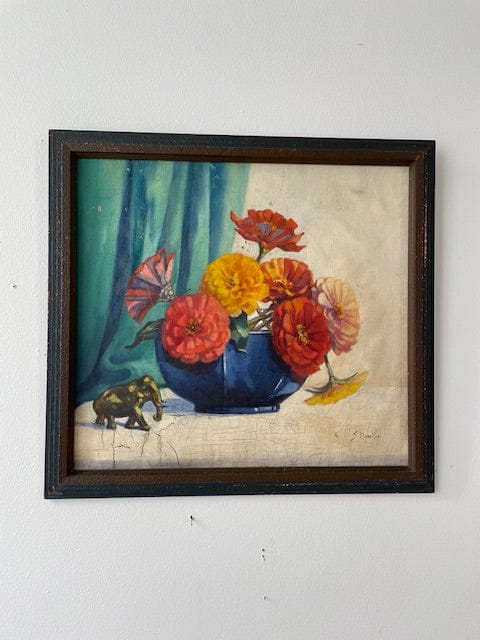 Vintage still life w/elephant