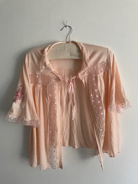 Vintage rayon bed jacket