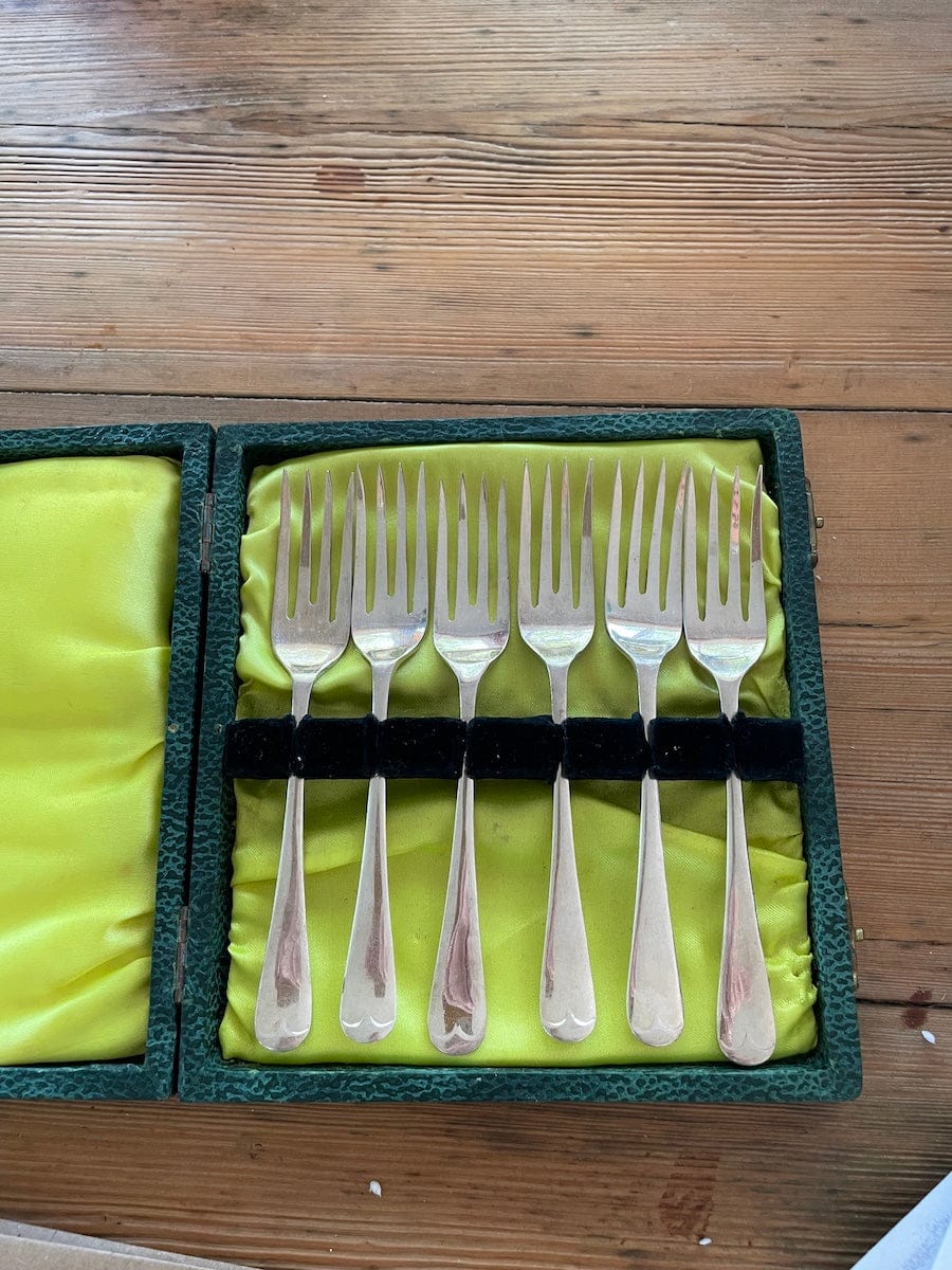 Vintage set of cake forks