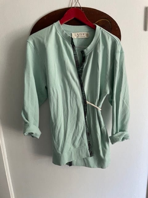 Aqua organic cotton wrap cardi