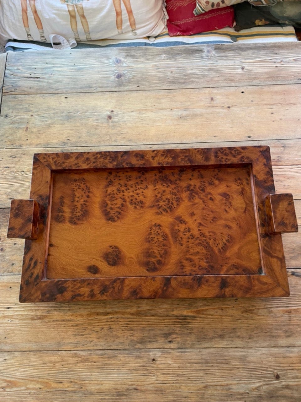 Art Deco Thuya wood tray
