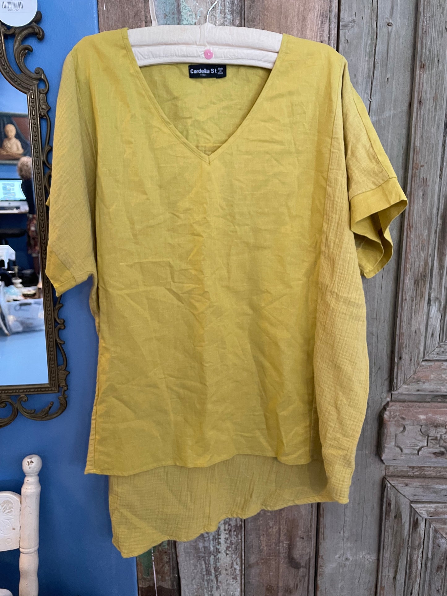 Cordelia St Mustard Kimono Bubble top