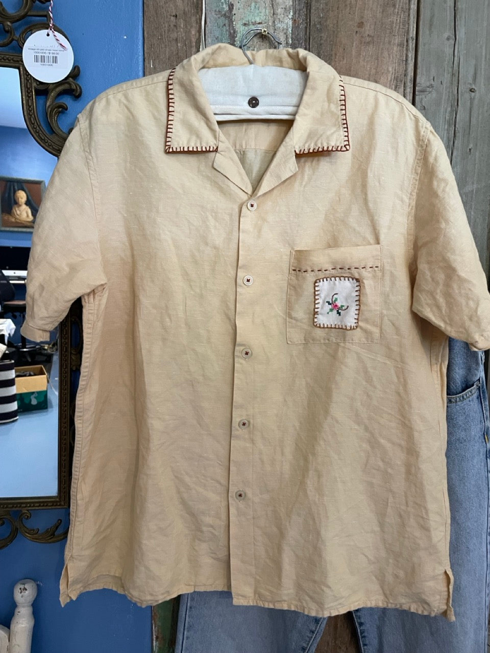 Embellished ochre shirt