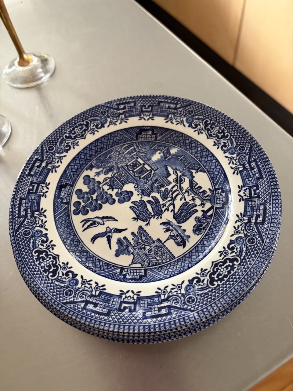 blue willow set of 5