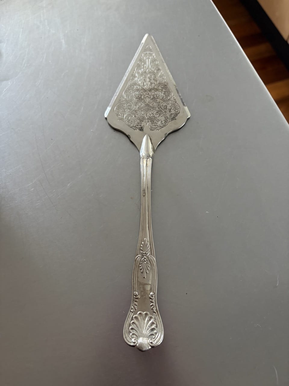 vintage engraved cake slice