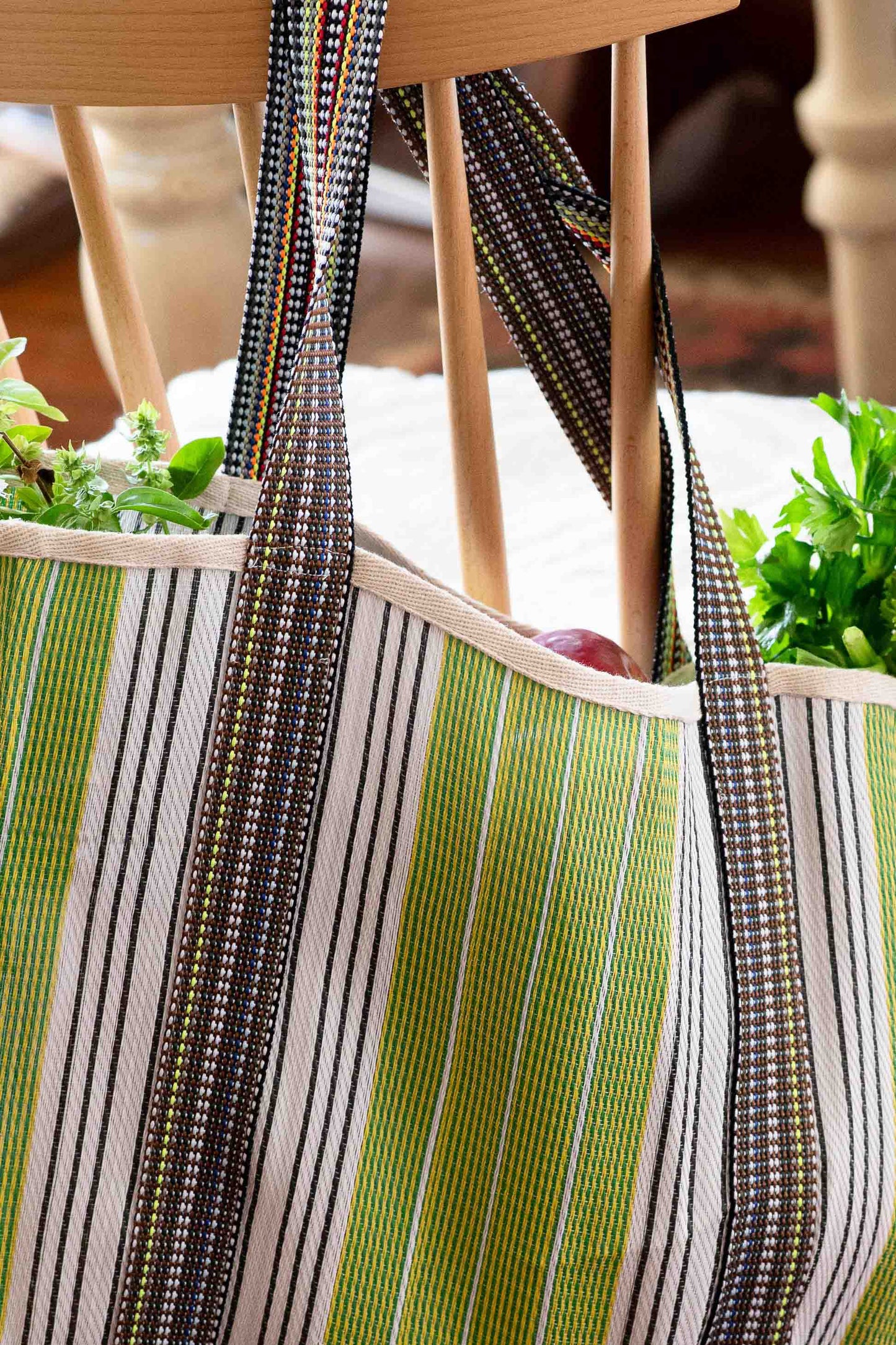 Market Bag Shaped Green/Grey