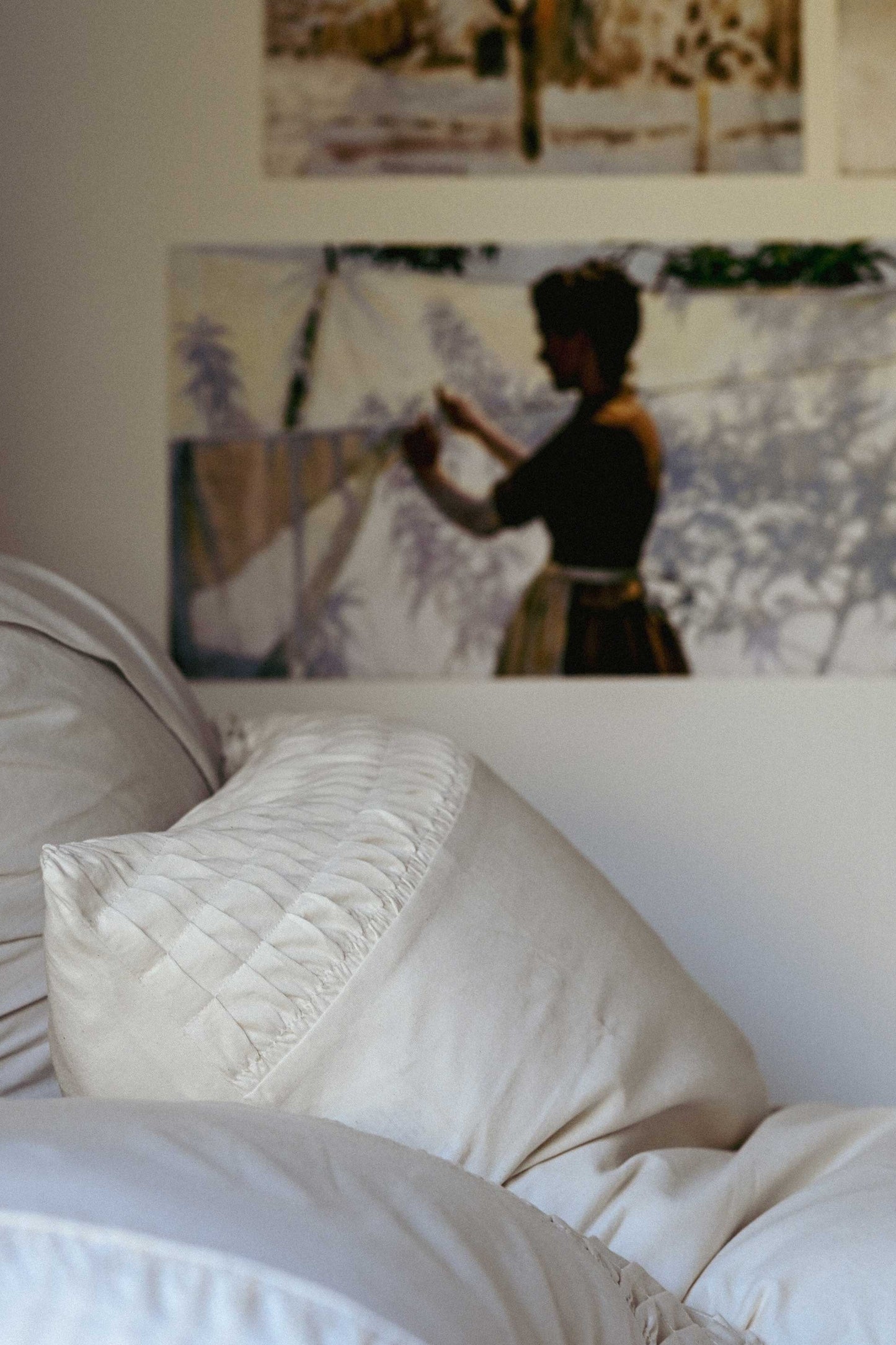 Rosette pillowcase set in Natural *organic cotton