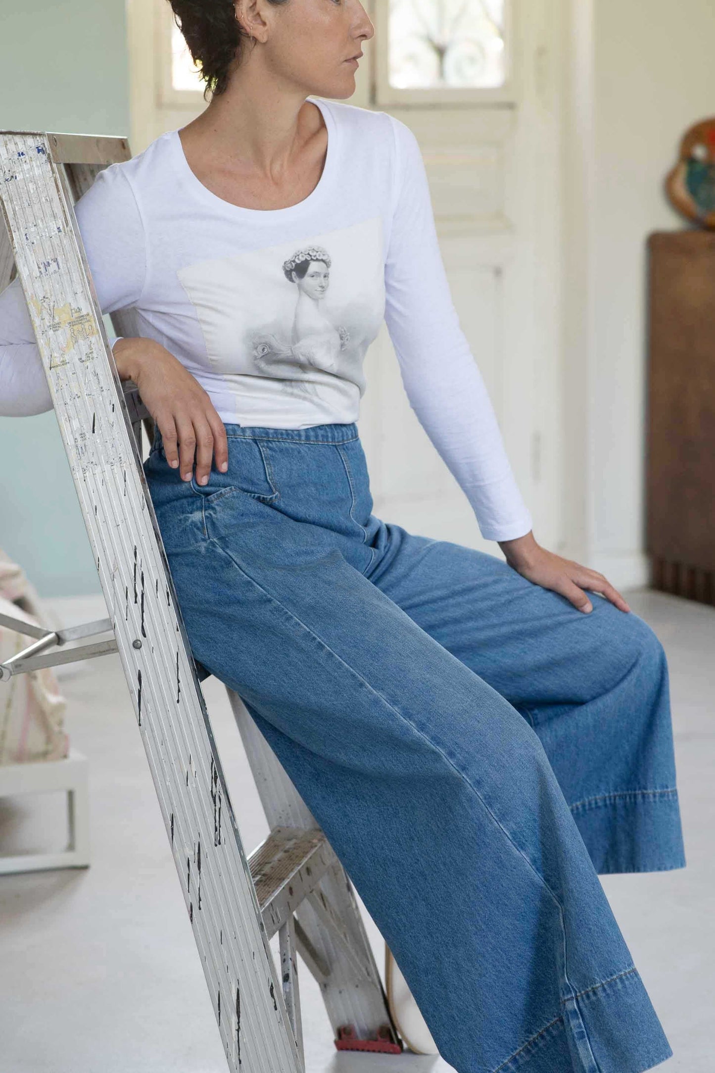 L/S tee Fanny Elssler White