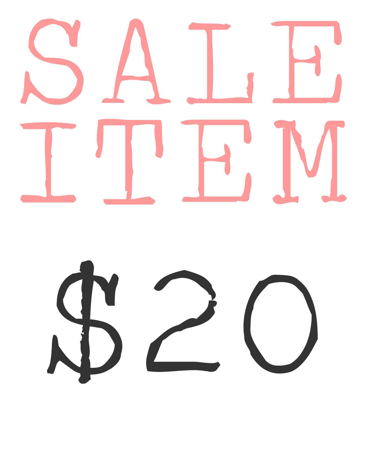 Sale 20 - sold as is (no return or exchange)