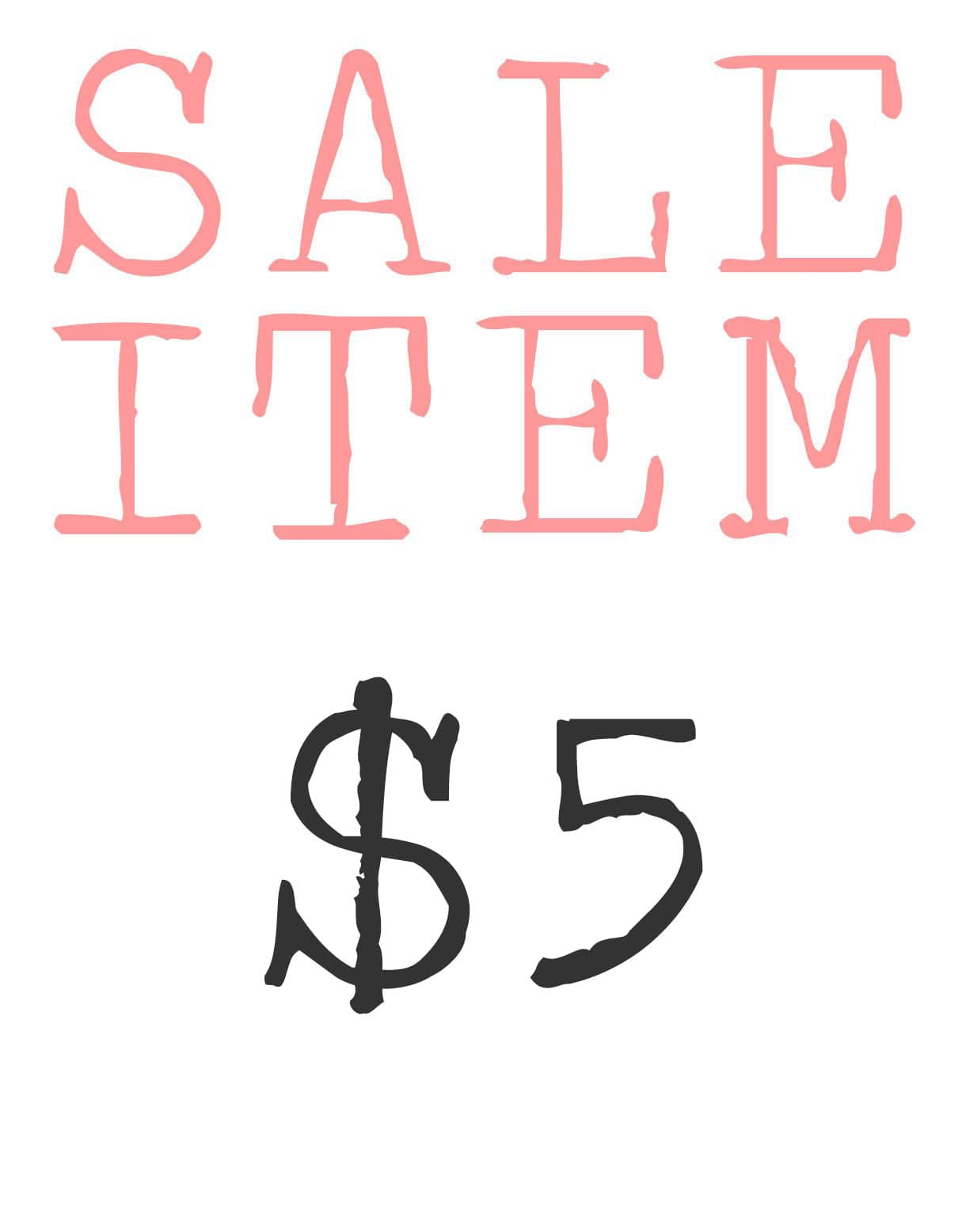 Sale 5 - sold as is (no return or exchange)