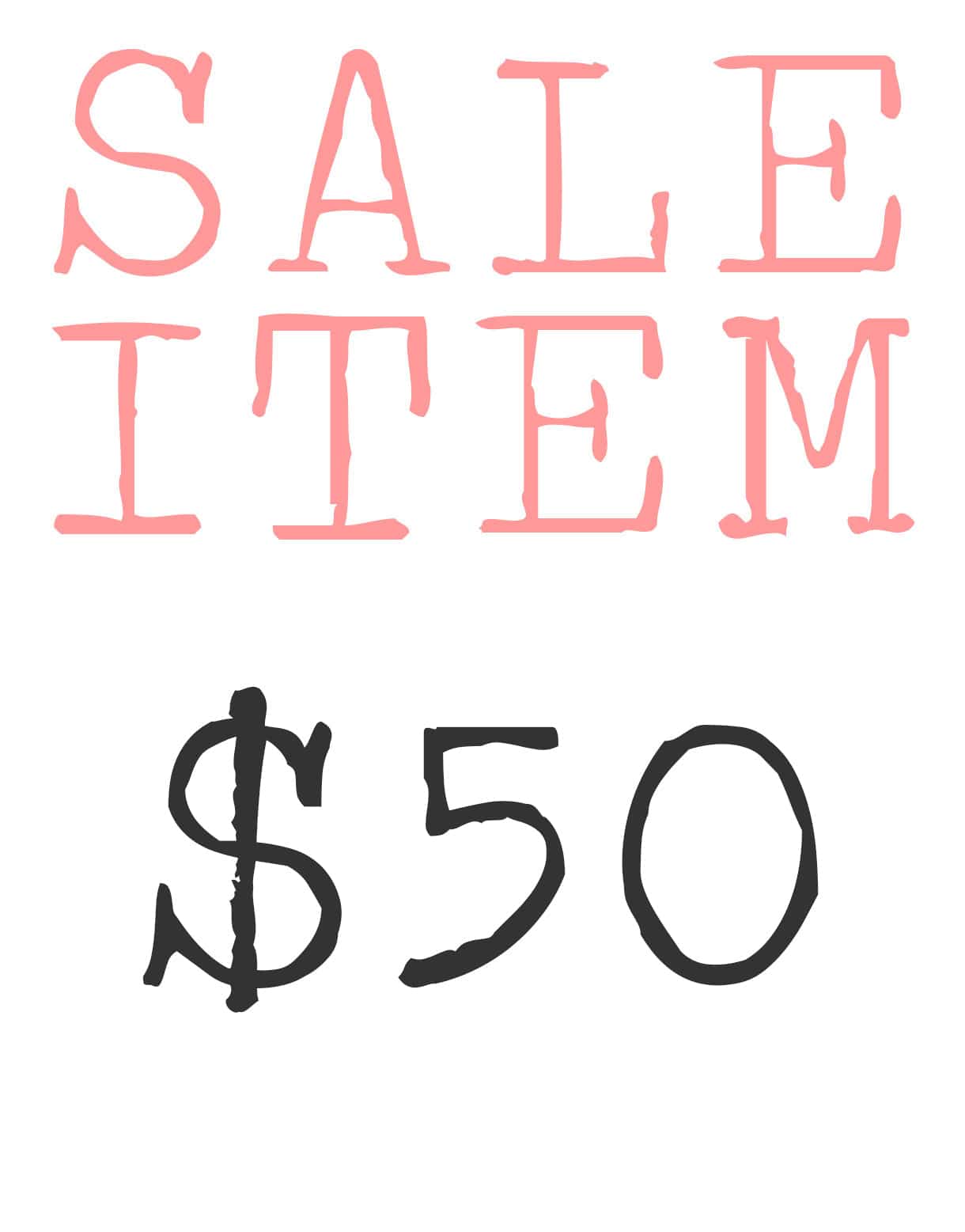 Sale 50 - sold as is (no return or exchange)