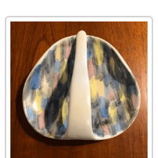 Vintage West German pottery dish