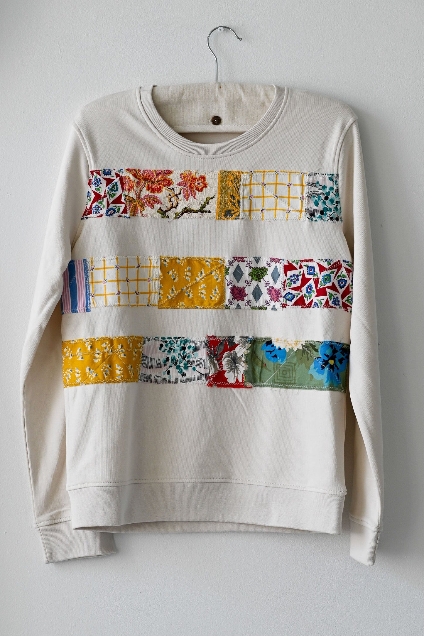 Patchwork Striped Sweatshirt