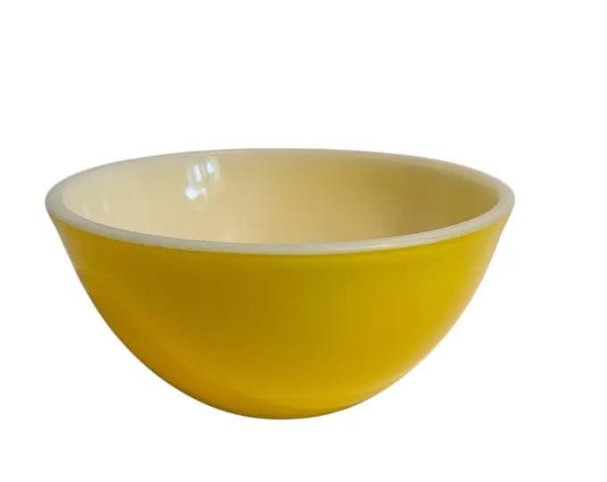 Yellow Pyrex bowl