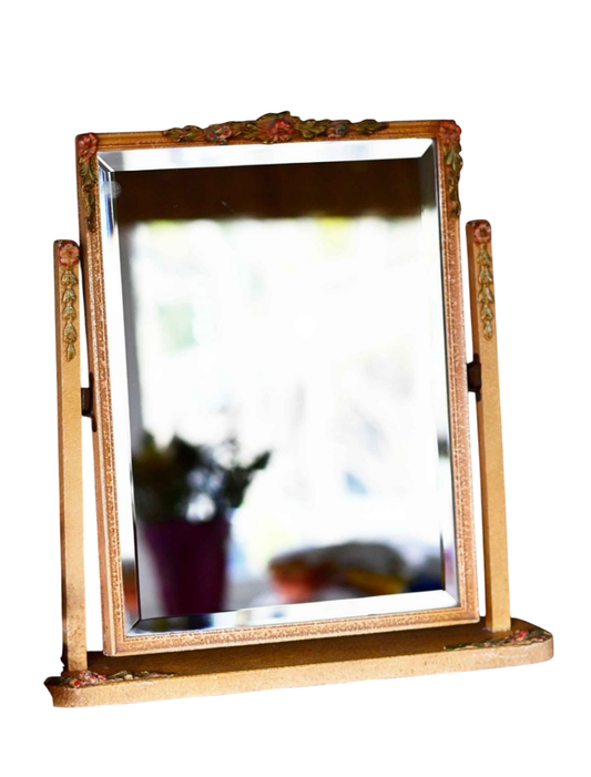 Vintage 1930s Painted frame with floral accents