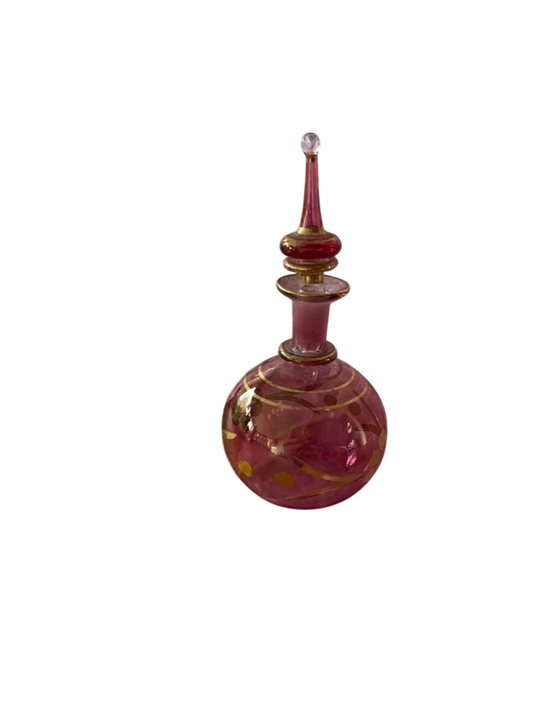 Reproduction Egyptian Glass glass perfume bottle Pink 
