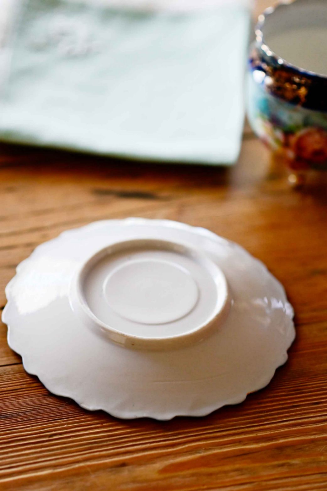 Rare antique European footed teacup and saucer c. 1890