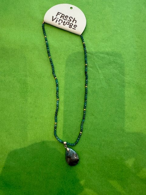 Starr necklace 004 Blue Apatite