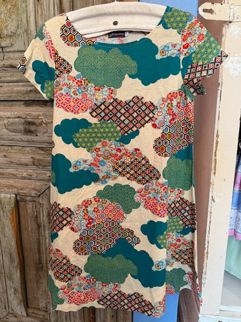 Lola Rose Dress Small Green, Japanese Print