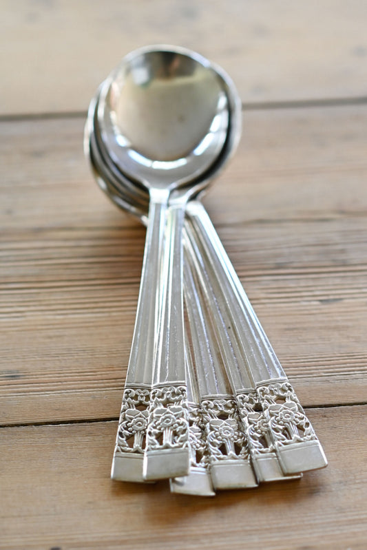 Oneida Community Plate soup spoons set of 6