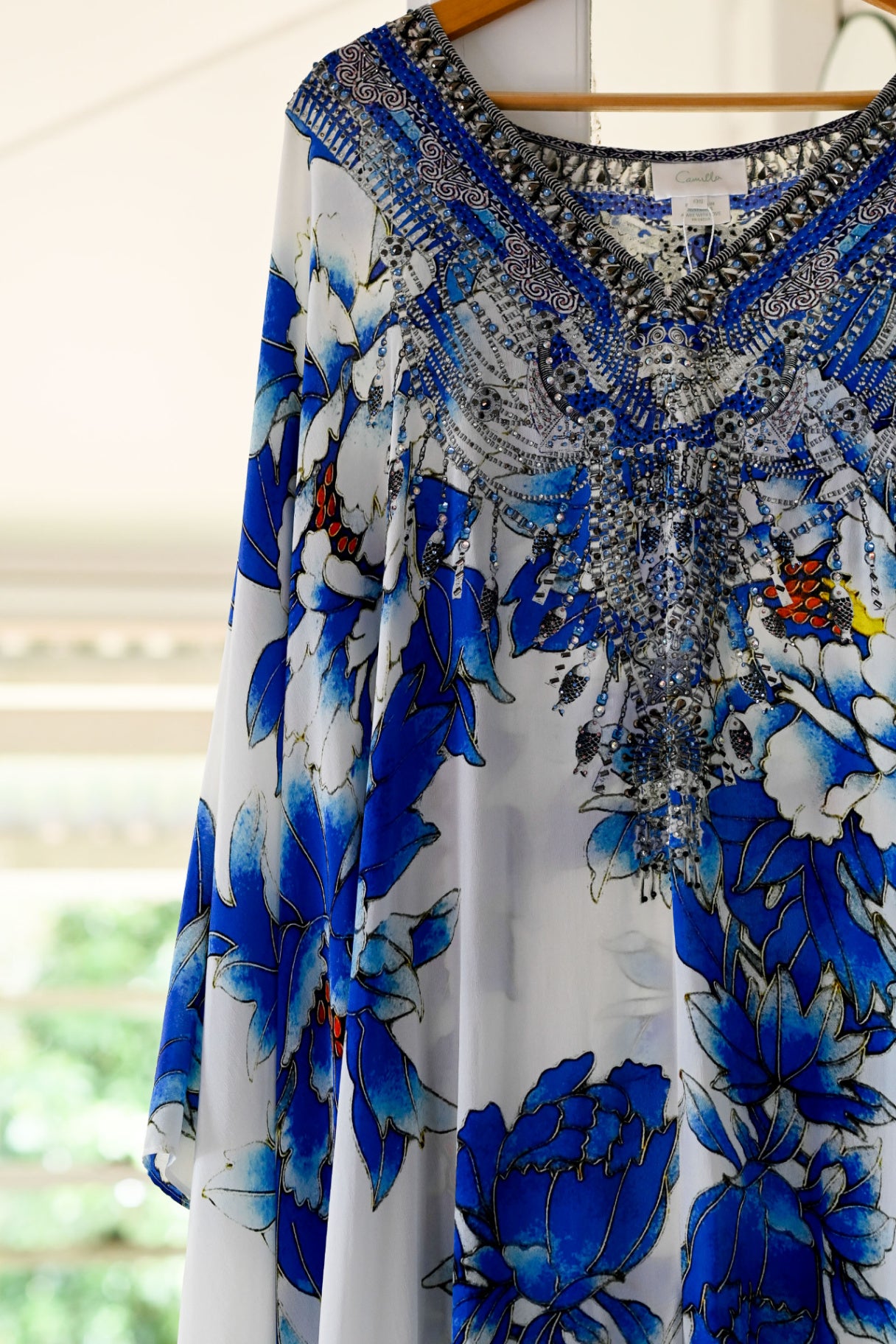 Camilla split front & sleeve kaftan Ring of Roses