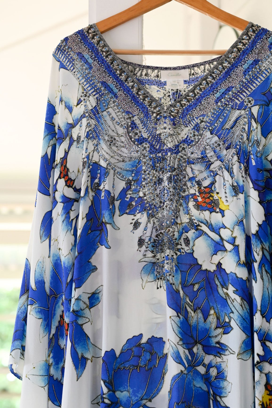 Camilla split front & sleeve kaftan Ring of Roses