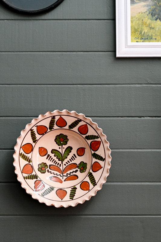 Romanian pottery hand painted dish #3